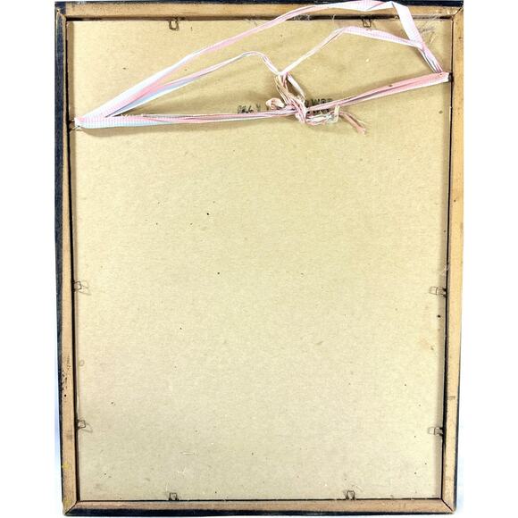 Vintage Ole Larsen Horse & Foal Print 9x11.5 Framed Equestrian Art Lithograph - Picture 6 of 6